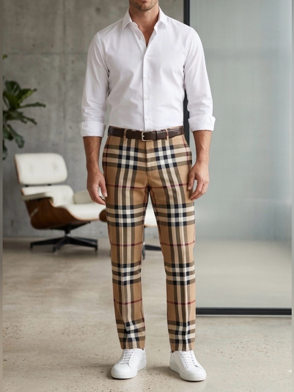 Burberry Men’s Classic Plaid Pants / Slacks US / EU 50 New w/ Tags